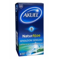 Prezerwatywy AKUEL NaturAloe 8 szt. Z nawilżeniem z aloesem dla delikatności.