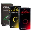 Упаковки презервативов Dolphi ассорти, разноцветный картон, 36 штук, иконки вкусов и ощущений