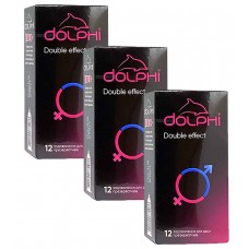 Condoms Dolphi Double Effect 36pcs (3 packs of 12pcs)