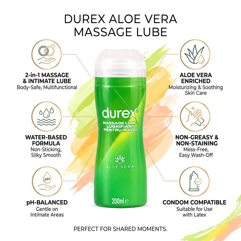 Інтимний гель Durex Play Massage 2 в 1 Green Aloe 200мл