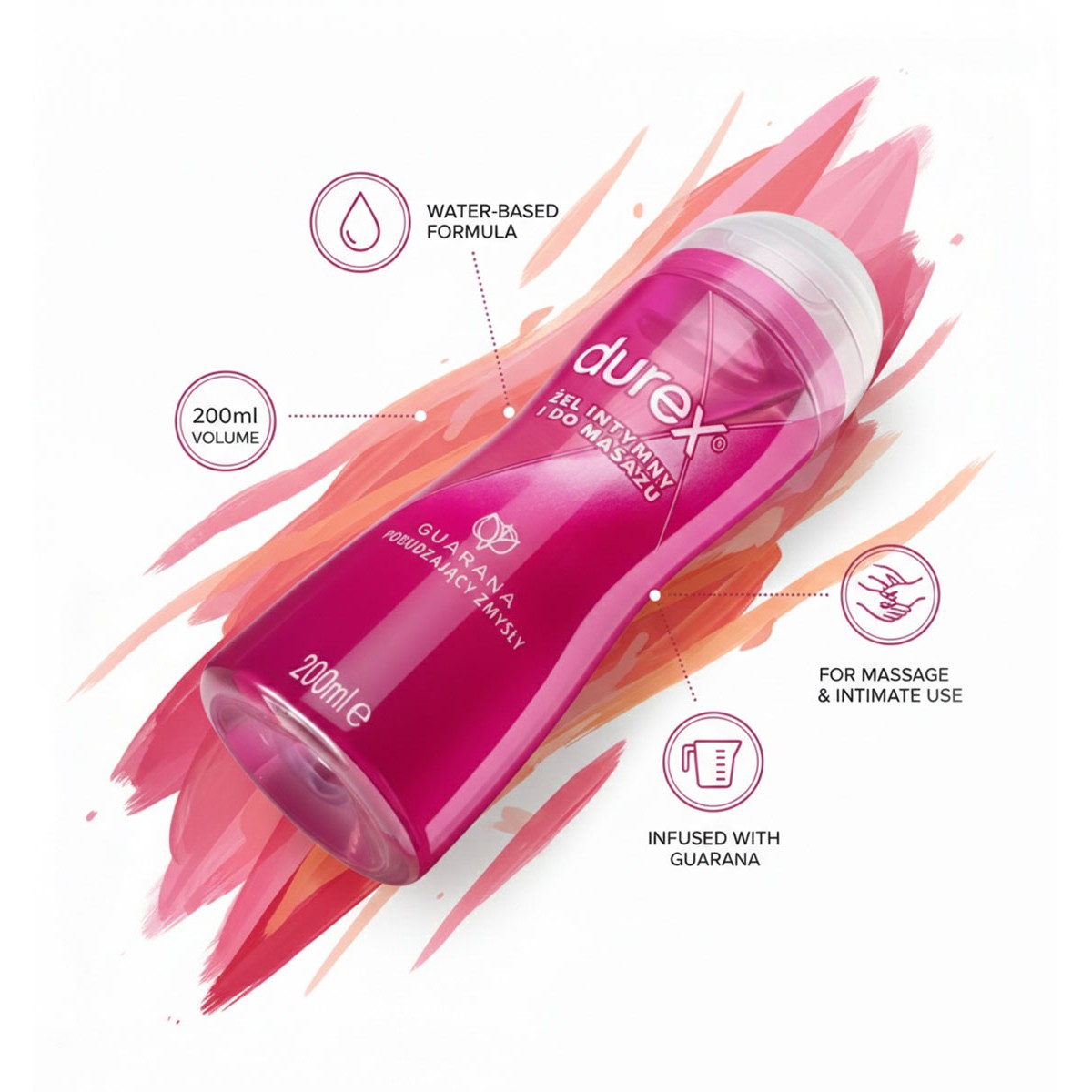 Gleitgel Durex Play Massage 2 в 1 Guarana (200 ml)