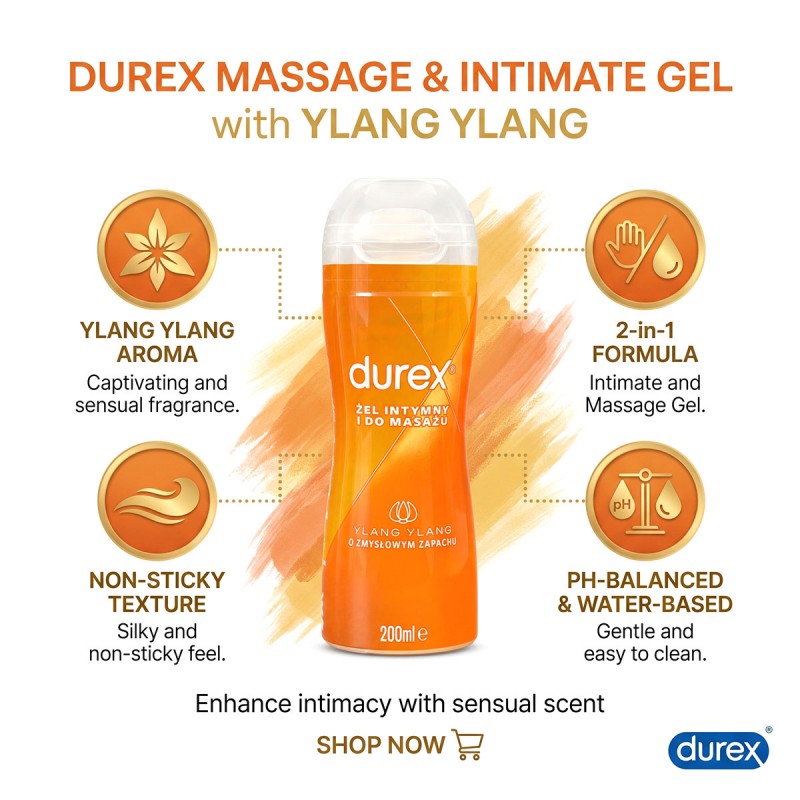 Intimgel Durex Play Massage 2 in 1 Ilang-Ilang 200 ml