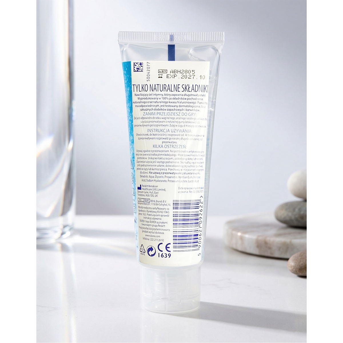 Żel intymny Durex Naturals Hyaluro gel 100 ml (Blue)