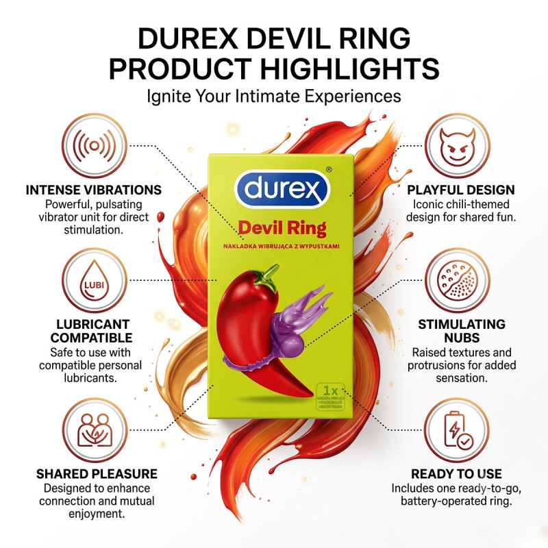 Pierścień wibracyjny Durex DEVIL RING