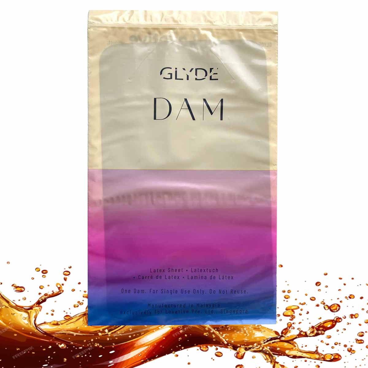 Chusteczki lateksowe Oral Dams GLYDE Black Cola 4 szt.