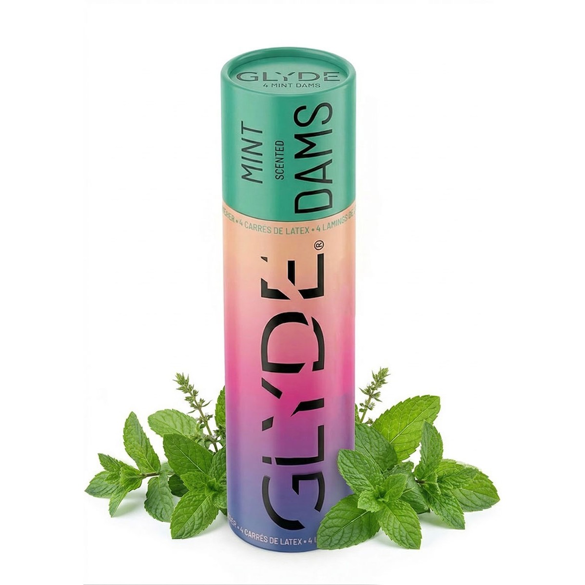 Chusteczki lateksowe Oral Dams GLYDE Green Mint 4 szt.