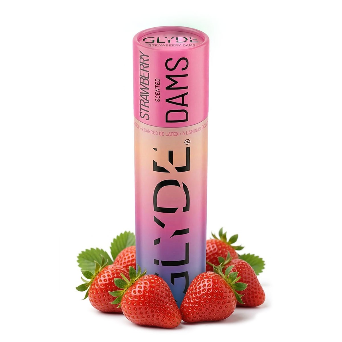 Chusteczki lateksowe Oral Dams GLYDE Pink Strawberry 4 szt.