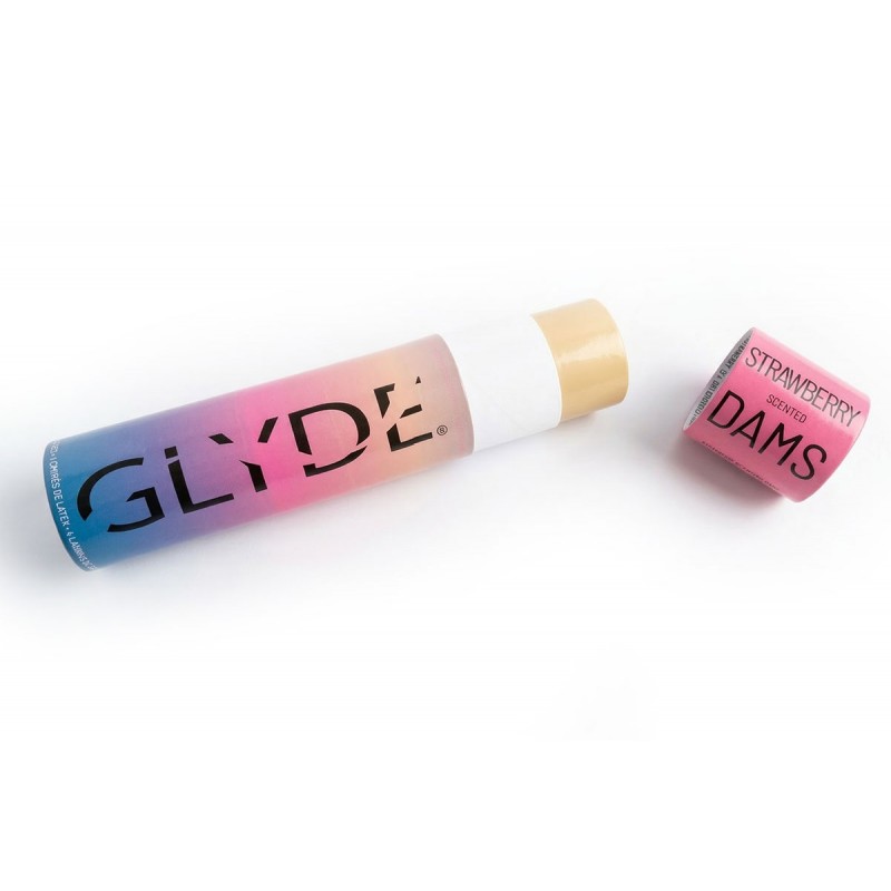 Chusteczki lateksowe Oral Dams GLYDE Pink Strawberry 4 szt.