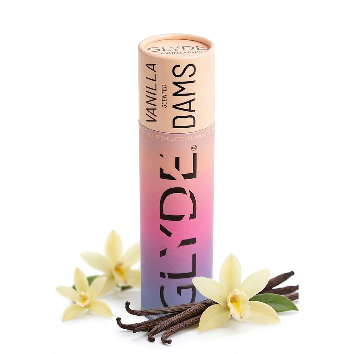 Chusteczki lateksowe Oral Dams GLYDE Creme Vanilla 4 szt.