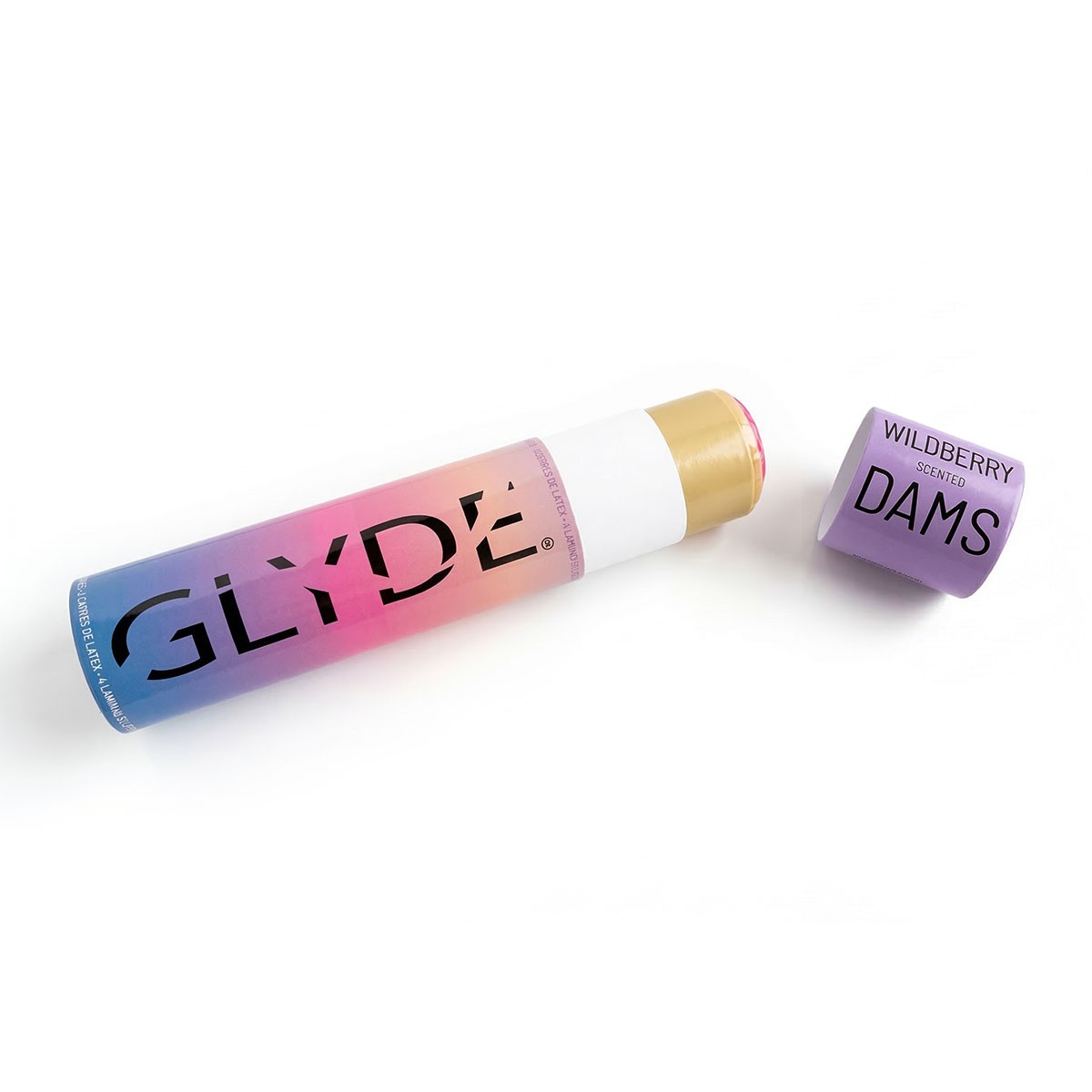 Chusteczki lateksowe Oral Dams GLYDE Purple Wildberry 4 szt.