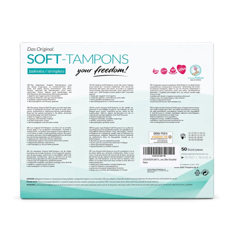 Tampony JoyDivision Soft-Tampons Normal 50 szt (Opakowanie zewnętrzne pogniecione)