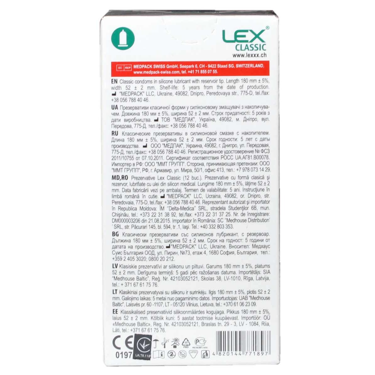 Präservative LEX Classic 12 Stk