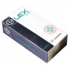 Blue and white LEX Classic condoms box with 12 pieces marked and silver accents