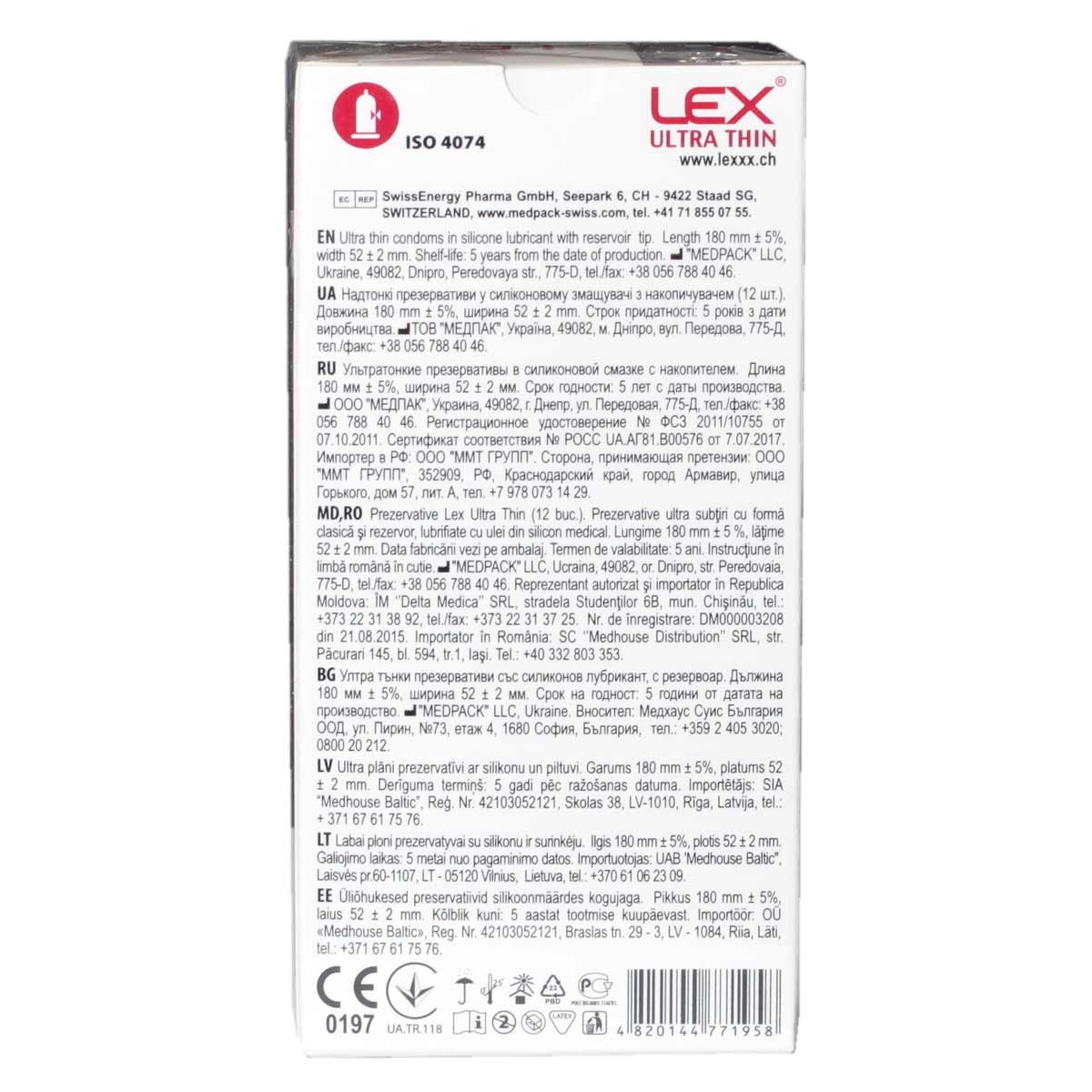 Präservative LEX Ultra Thin 12 Stk