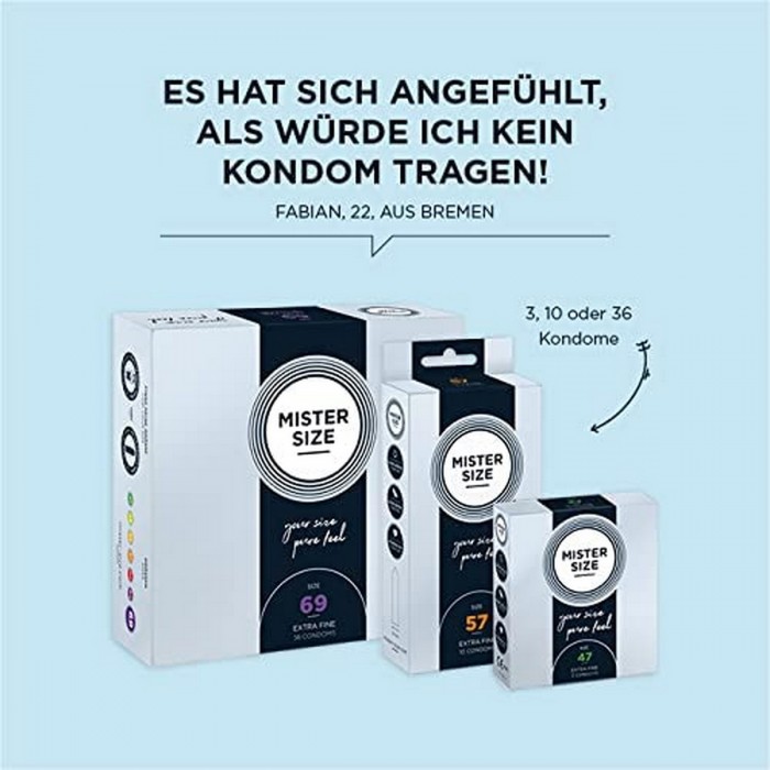 Prezerwatywy MisterSize 53 (160mm, 53mm) - 36szt