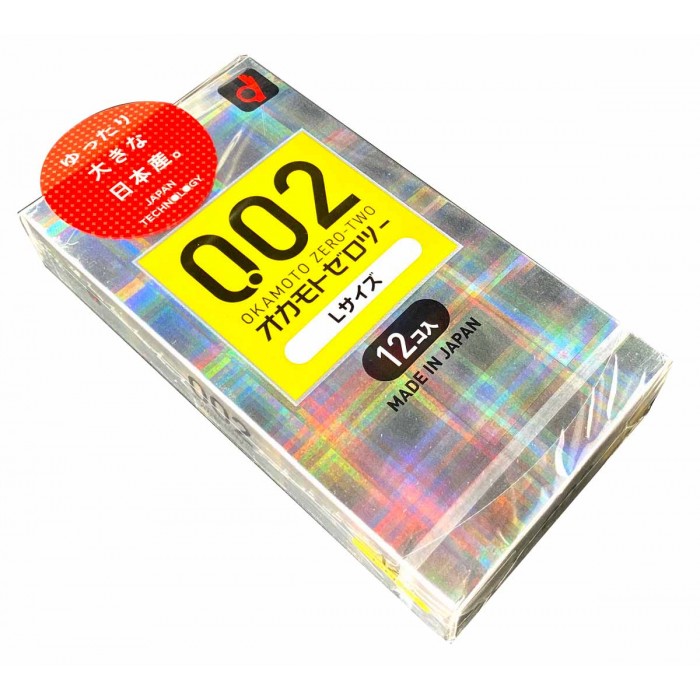 Prezerwatywy OKAMOTO 0.02 Duży rozmiar 12 sztuk
