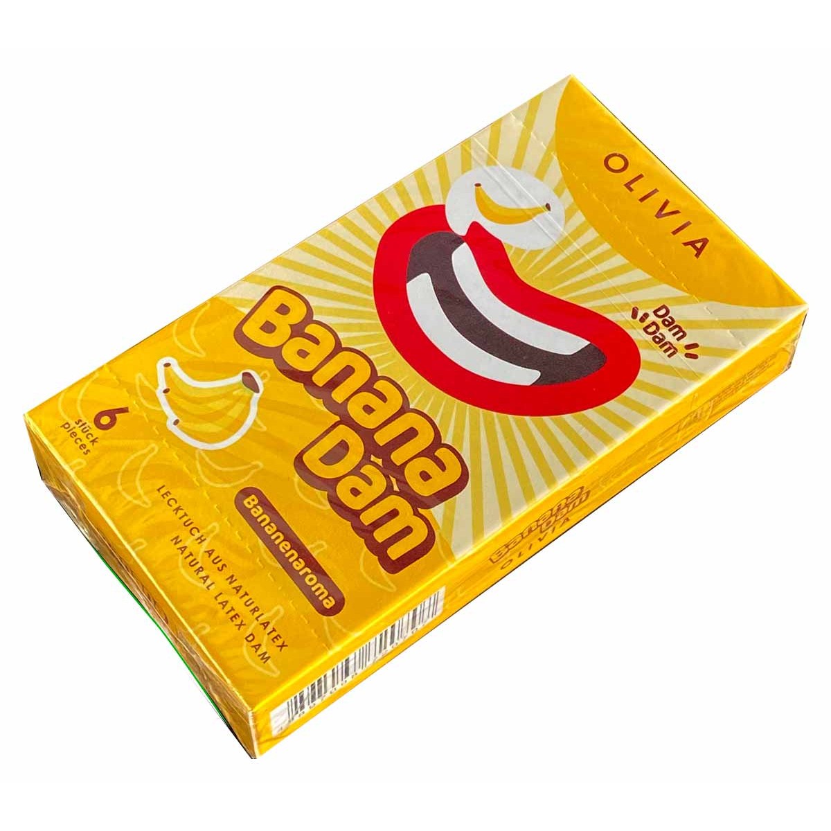 Lateksowe serwetki Olivia Oral Dams Banan 6pcs Banana