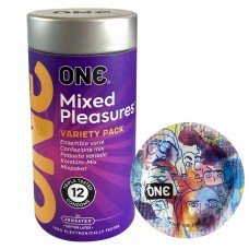 ONE Mixed Pleasures Condom Set 12pcs - 6 Types