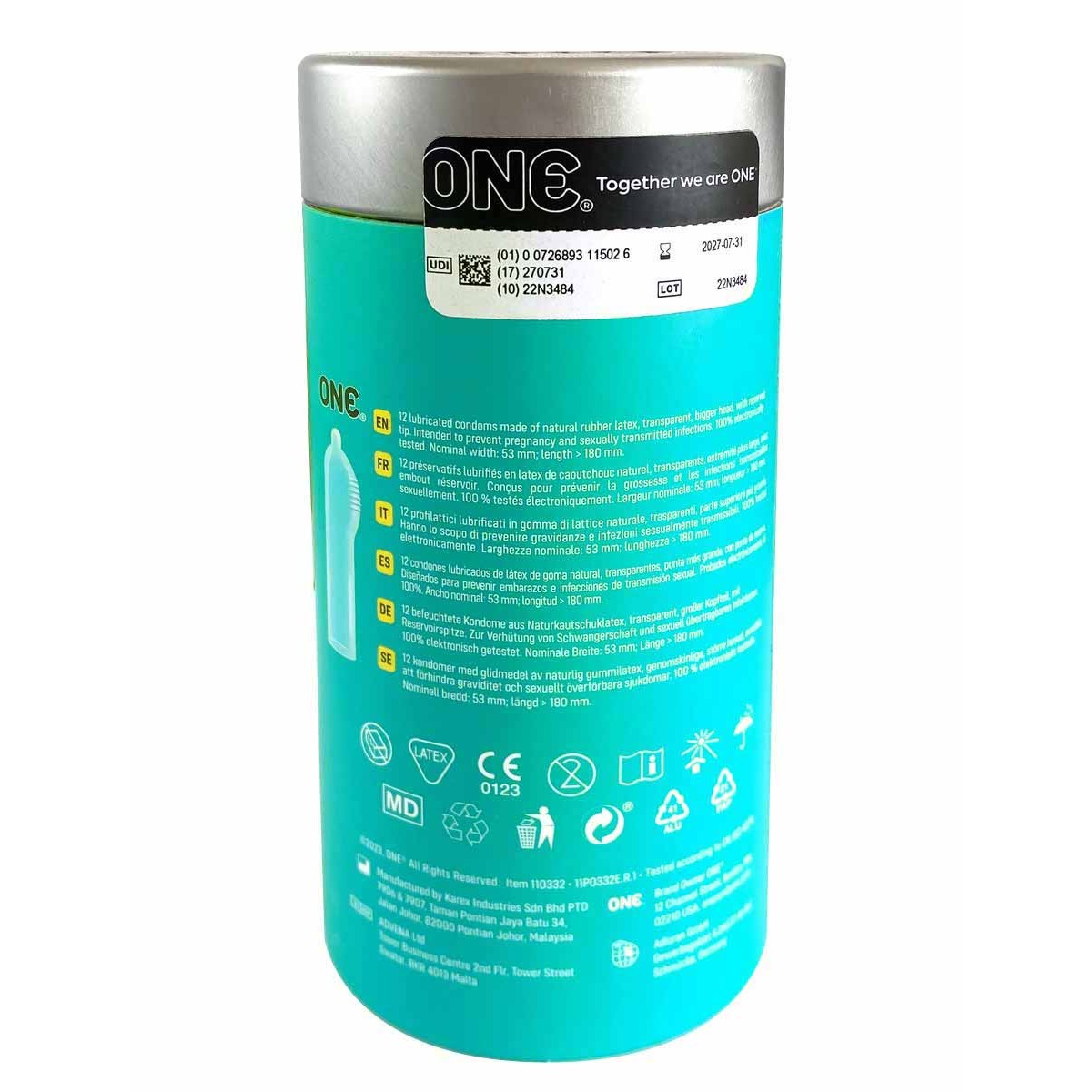 Презервативы ONE Pleasure Plus 12шт Двойное улучшение удовольствия