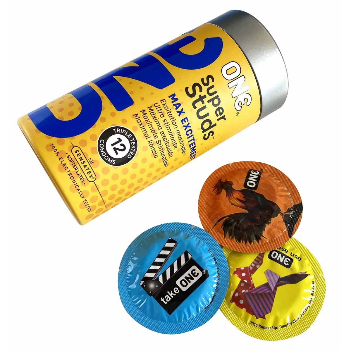 ONE Super Studs – prezerwatywy teksturowane, 12 szt., profilowane