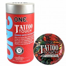 ONE Tattoo Touch Textured Condoms 12pcs Tattoo Design