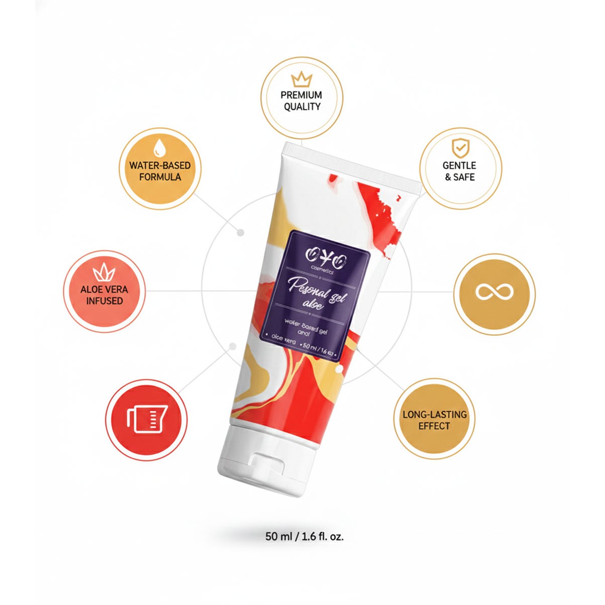 Żel z aloesem OYO Personal Aloe 50 ml - analny