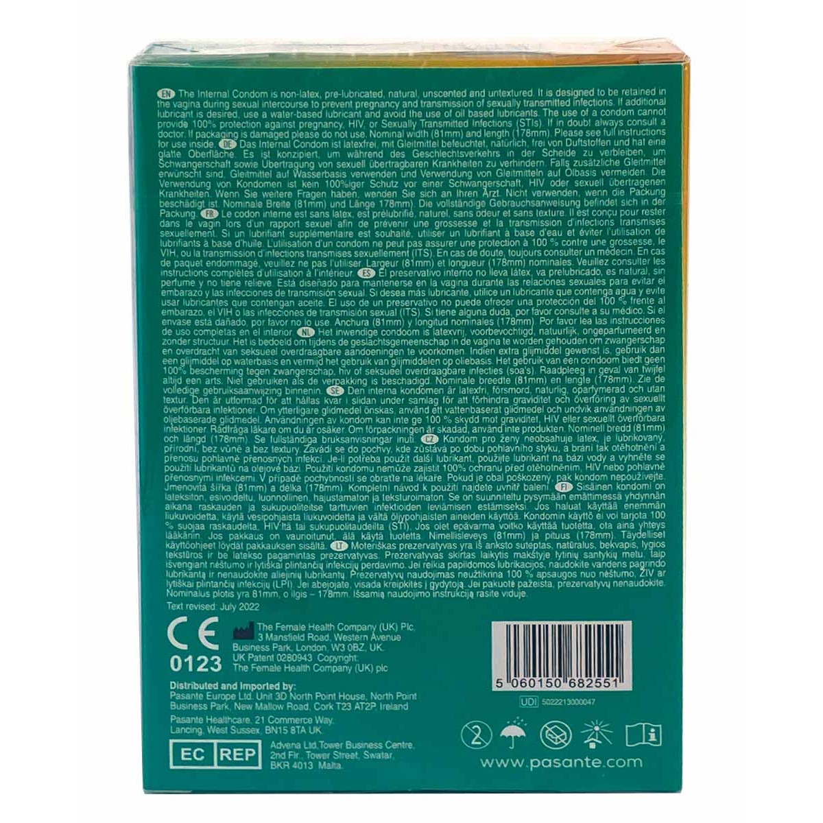 Frauenkondome Pasante Frau (Internet) Kondom 3pcs