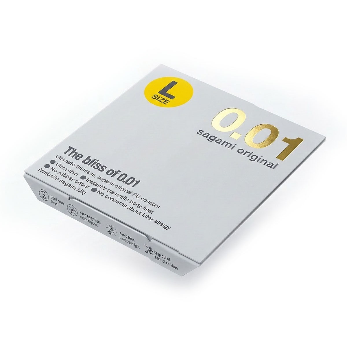 Prezerwatywy poliuretanowe Sagami Original 0.01 L-Size (duży rozmiar) 1 szt.