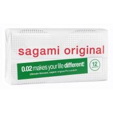 Polyurethane condoms Sagami Original 0.02 12 pcs (Best before 12.2026)