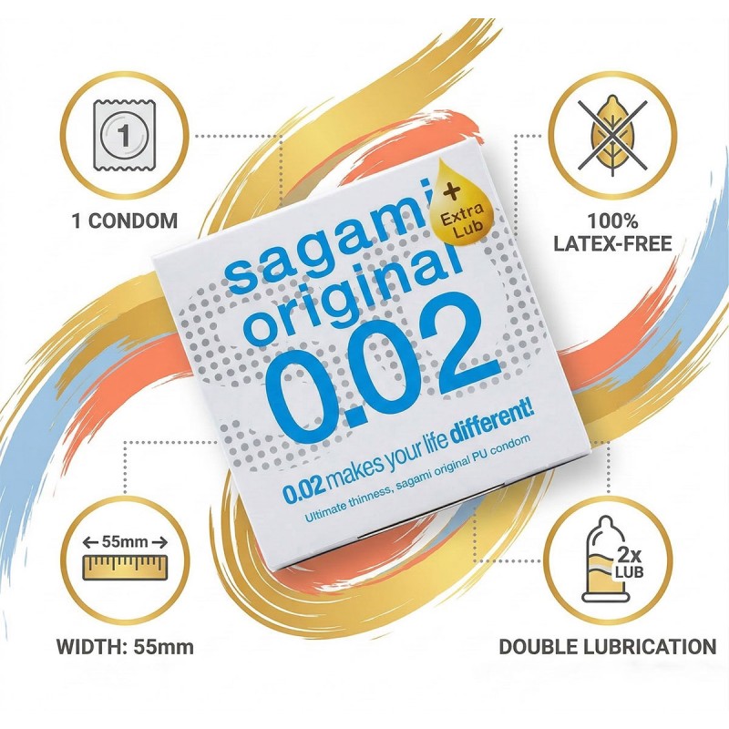 Prezerwatywy poliuretanowe Sagami Original 0.02 ExtraLub 1 szt.