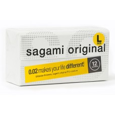 Polyurethane condoms Sagami Original 0.02 L-Size 12 pcs (Best before 12.2026)