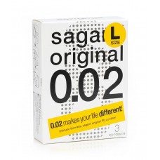 Prezerwatywy poliuretanowe Sagami Original 0.02 L-Size (duże) 3 szt.