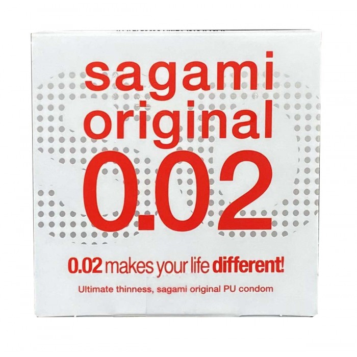 Polyurethane condoms SAGAMI Original 0.02 (1pcs) - buy online with delivery in Poland⭐️prezerwatywy4u.pl
