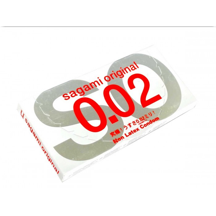 Polyurethane condoms SAGAMI Original 0.02 (2pcs) - buy online with delivery in Poland⭐️prezerwatywy4u.pl