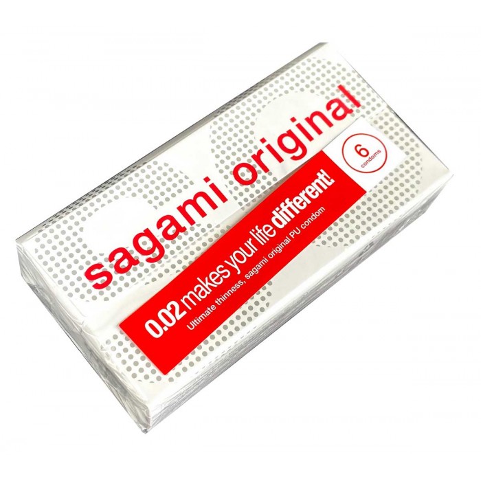 Polyurethane condoms SAGAMI Original 0.02 (6pcs) - buy online with delivery in Poland⭐️prezerwatywy4u.pl