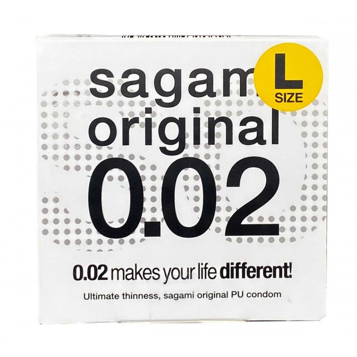Polyurethane condoms SAGAMI Original 0.02 L-Size (1pcs) - buy online with delivery in Poland⭐️prezerwatywy4u.pl