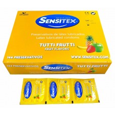 Prezerwatywy Sensitex Tuttifrutti aromatyzowane wielokolorowe 144 sztuki