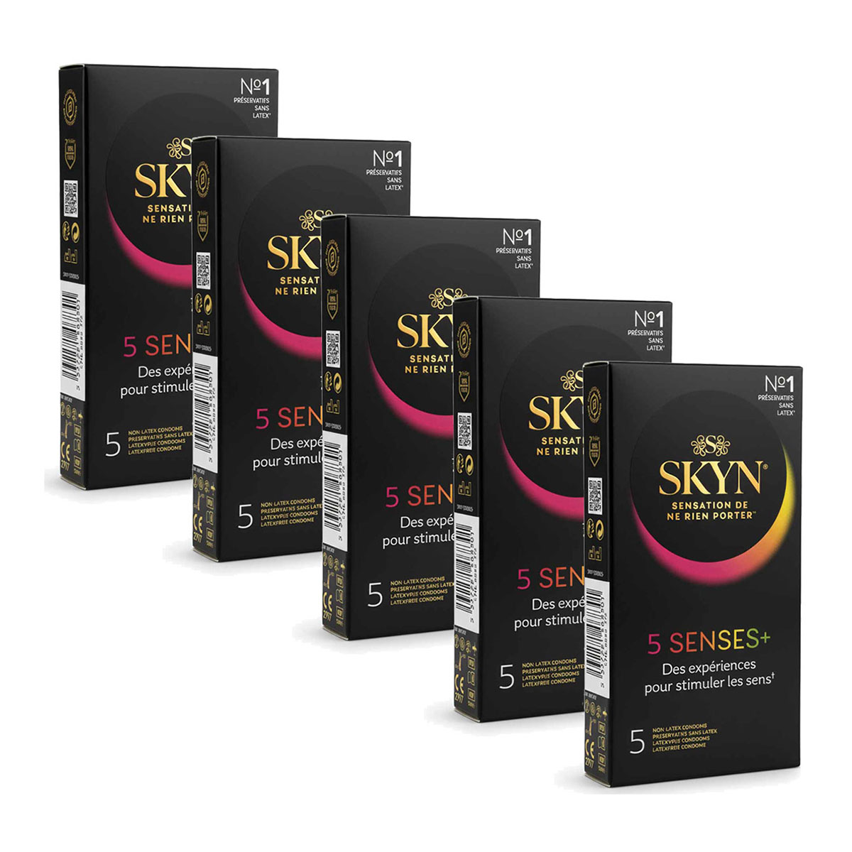 Kondome SKYN 5 Senses++ 25 Stk. (5 Pkg. à 5 Stk.)