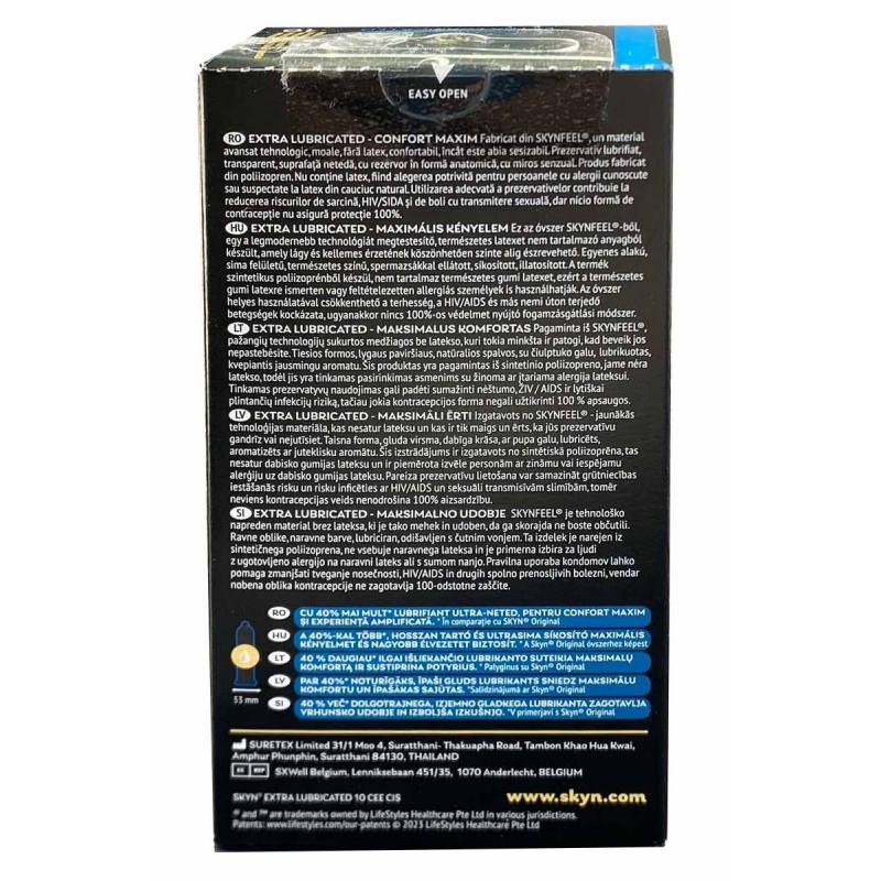 Презервативи SKYN Extra Lube суперзволожені безлатексні 30шт (3 уп. по 10шт)