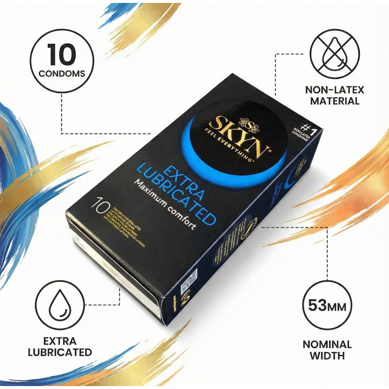 Презервативи SKYN Extra Lube суперзволожені безлатексні 30шт (3 уп. по 10шт)