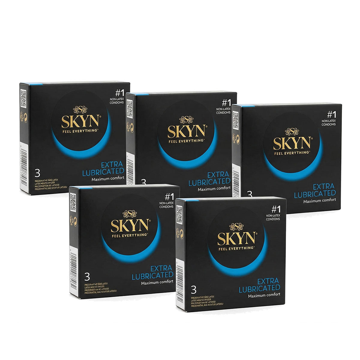 Kondome SKYN Extra Lube 15 Stk. (5 Pkg. à 3 Stk.)