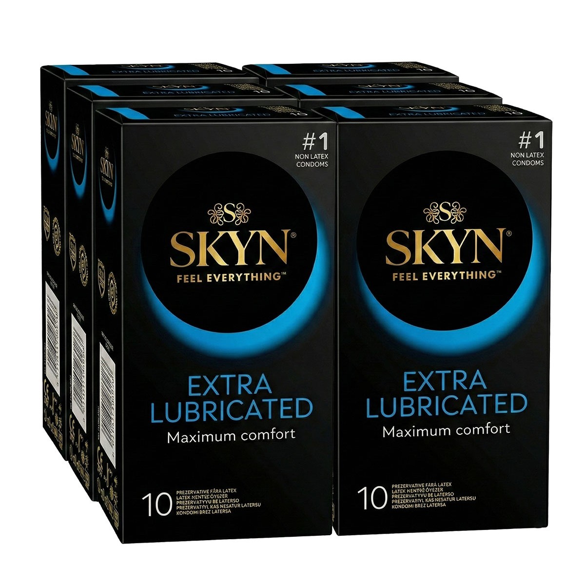 Prezerwatywy SKYN Extra Lube super nawilżane bezlateksowe 60 szt. (6 op. po 10 szt.)
