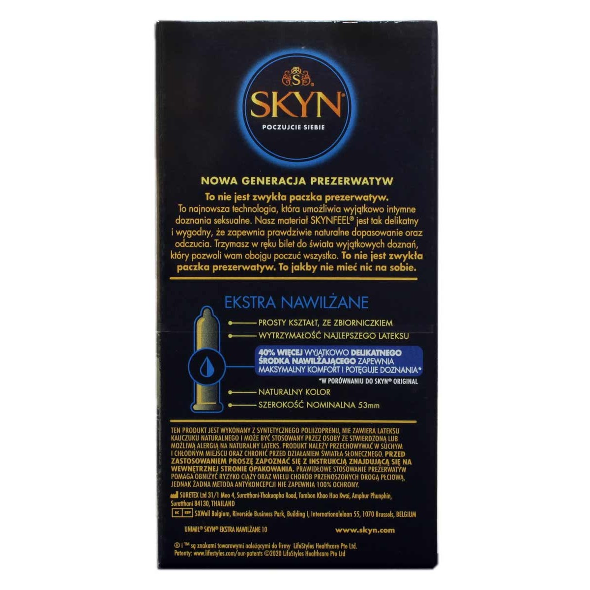 Kondome SKYN Extra Lube 60 Stück (6 Packungen mit je 10 Stück)