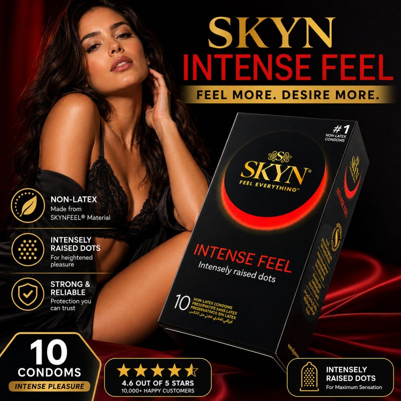 Презервативи SKYN Intense Feel з крапками безлатексні 10шт