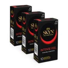Презервативы SKYN Intense Feel точечные безлатексные 30шт (3 пачки по 10шт)