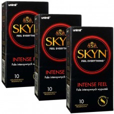 Prezerwatywy SKYN Intense Feel punktowe bez lateksowe 30 sztuk (3 opakowania po 10 sztuk)