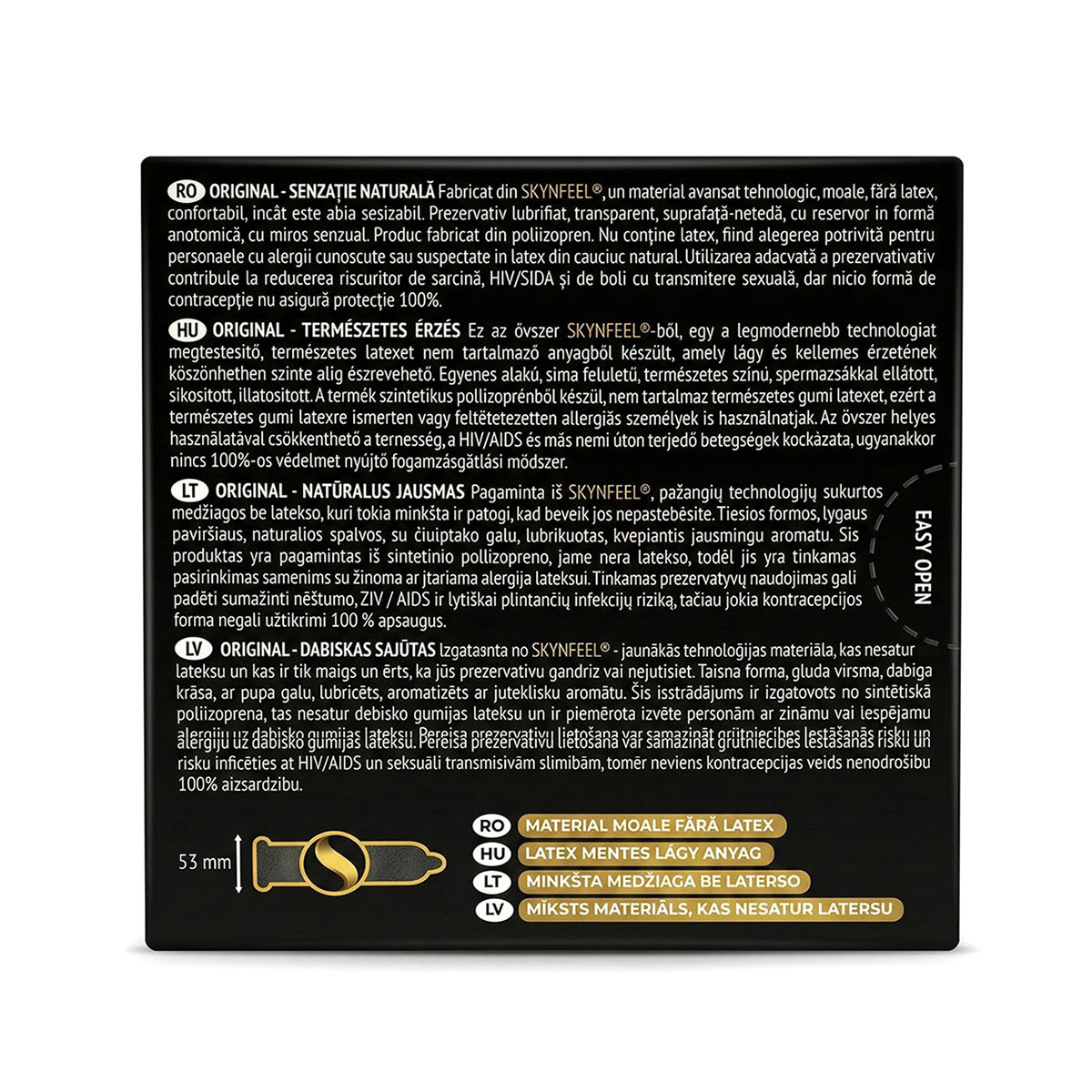Kondome SKYN Original latexfrei 15 Stk. (5 Pkg. à 3 Stk.)