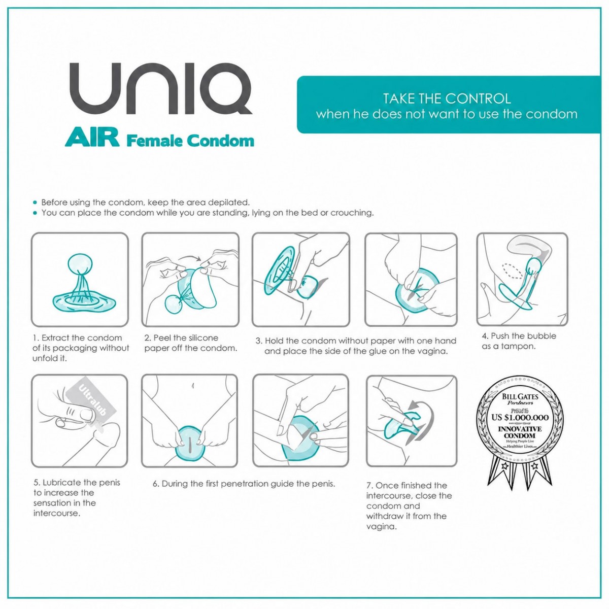 Жіночі презервативи UNIQ Air Female 3шт