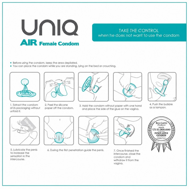 Жіночі презервативи UNIQ Air Female 3шт