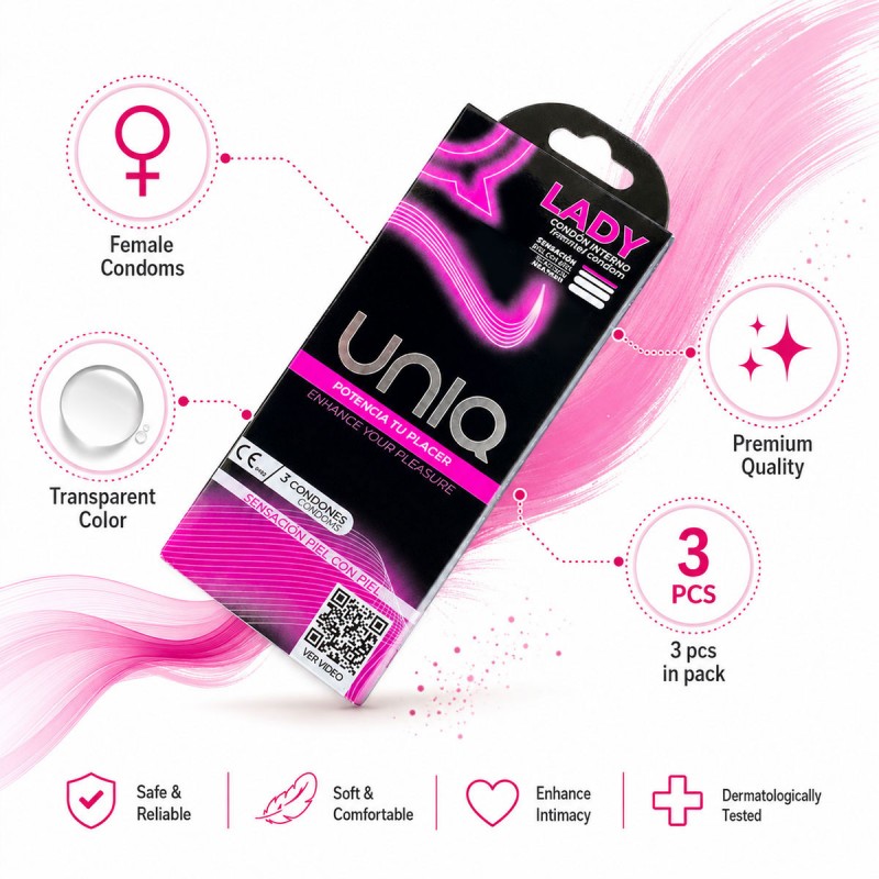 Female condoms UNIQ Lady 3 pcs